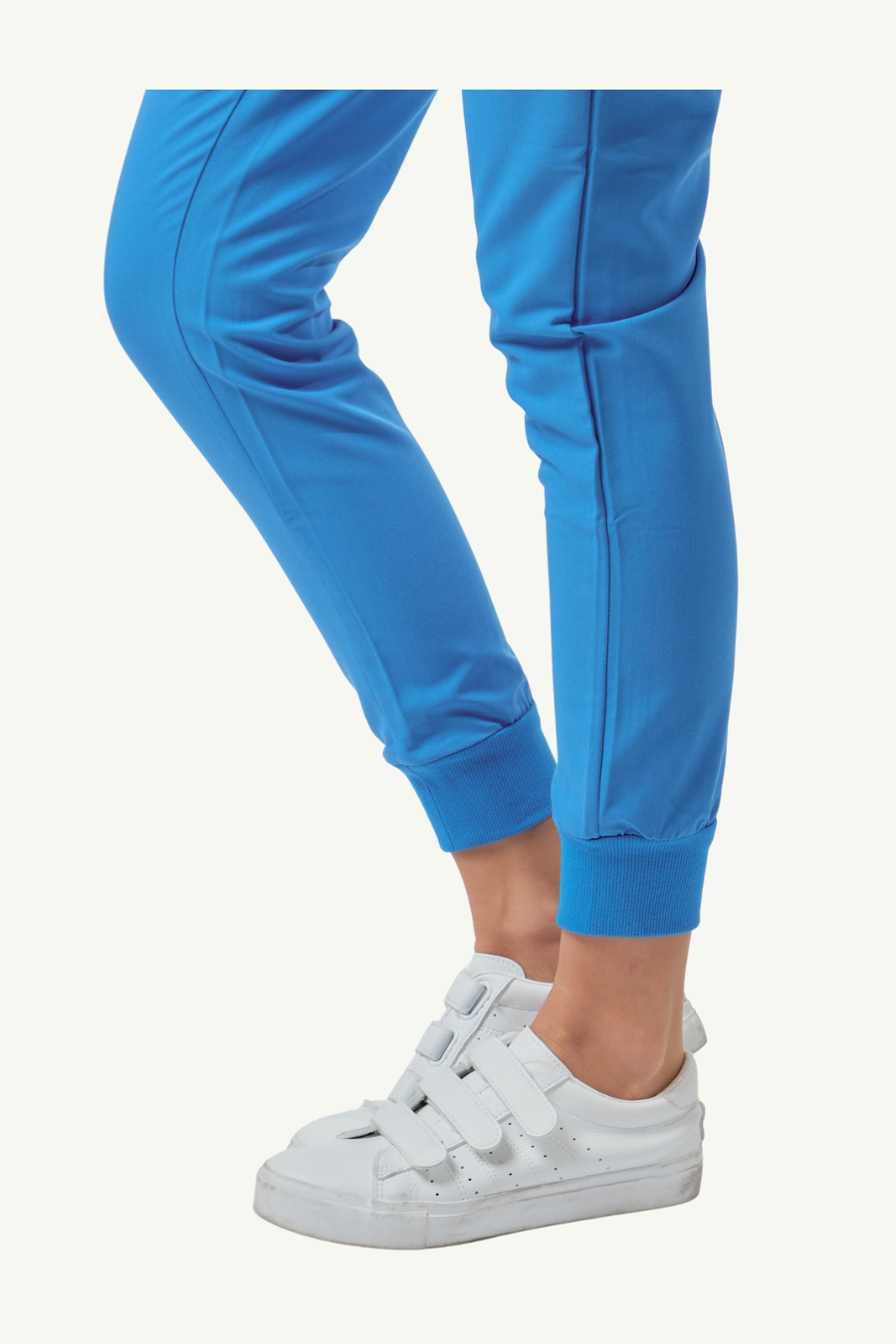 our BOWIE 5-pocket jogger womens scrub pants in light khaki – shopcaniboo